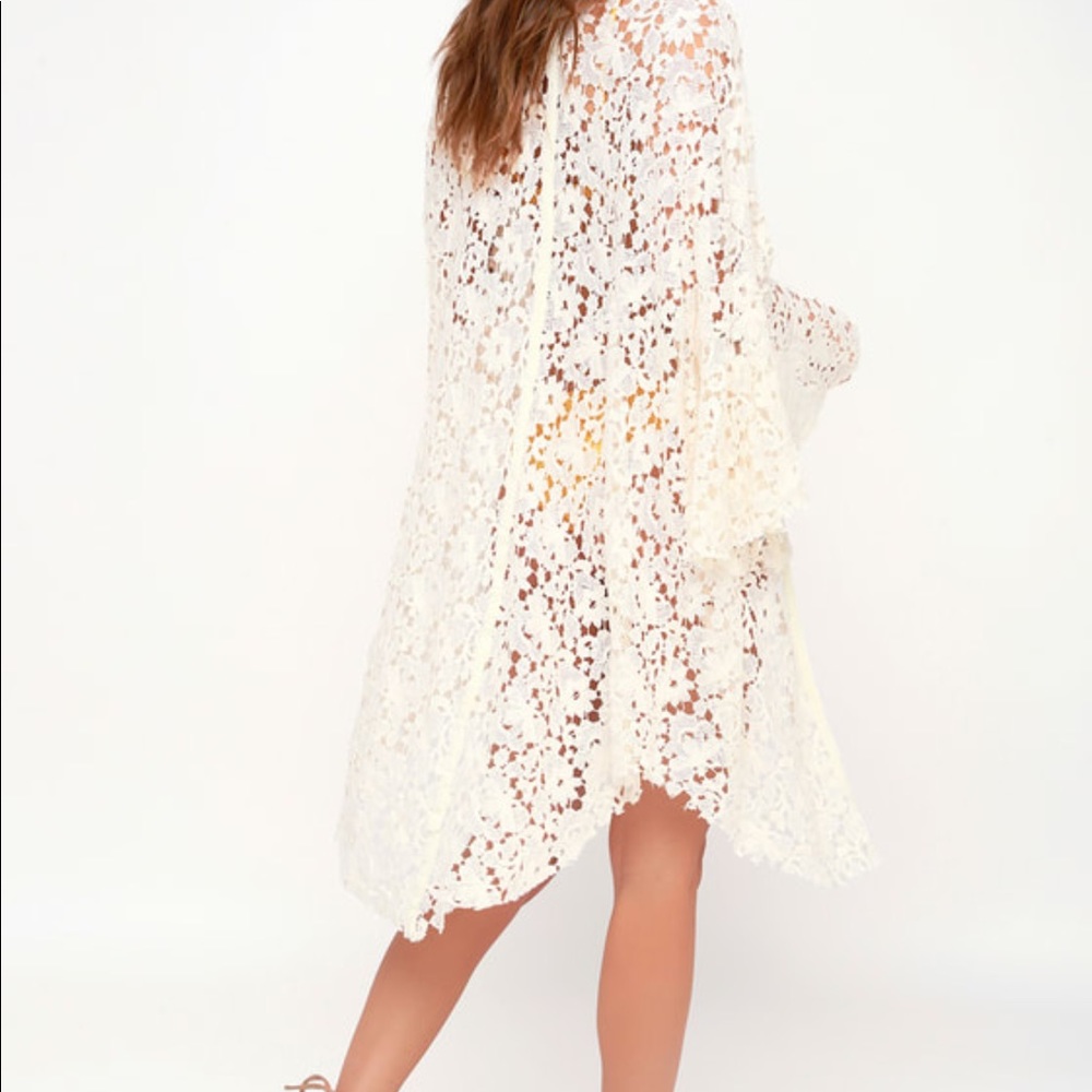 Free People Move Over Cotton Lace Kimono Rope - Picture 3 of 8
